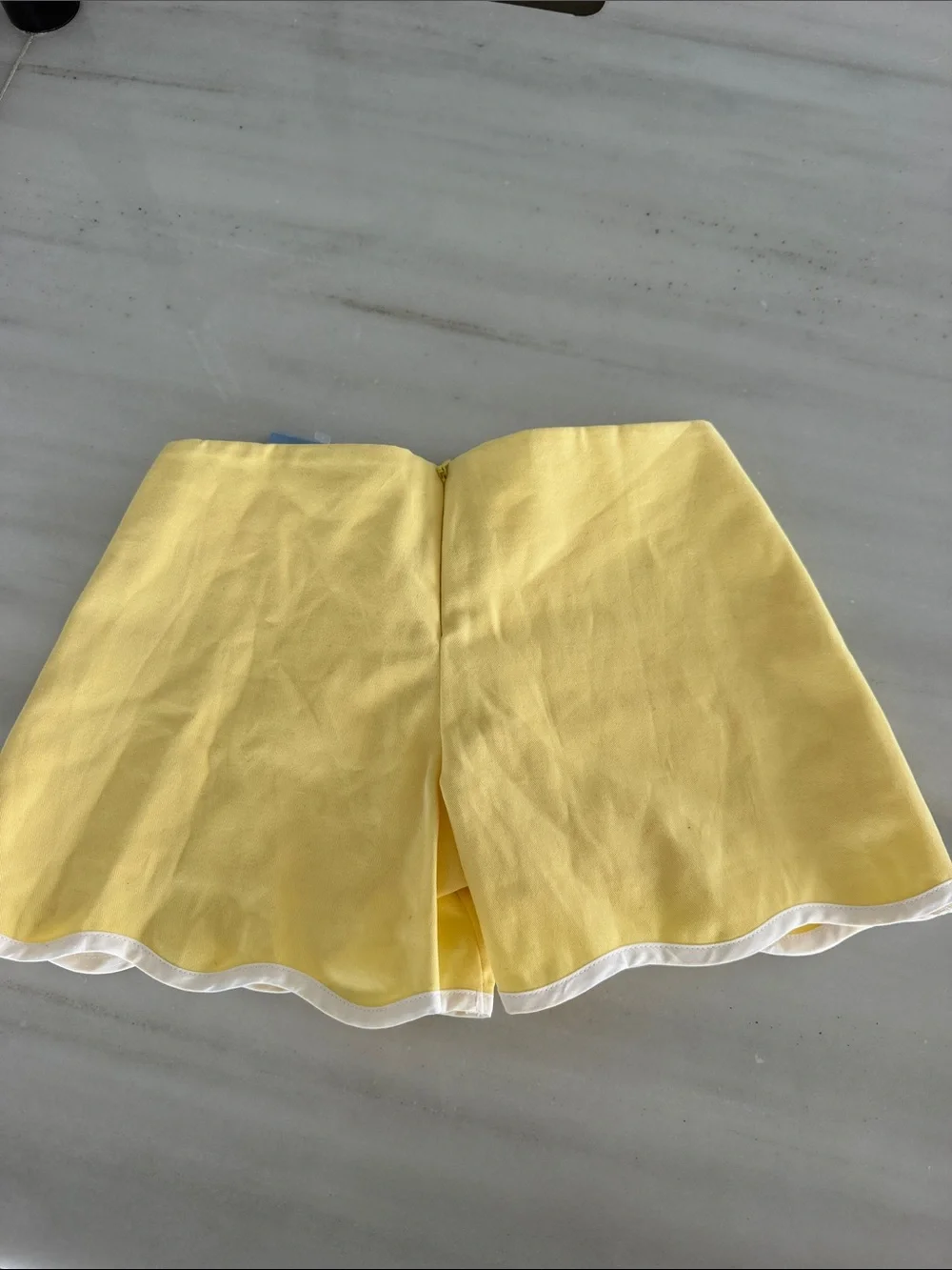 bella bliss Yellow Scalloped Trim Circle Skirt